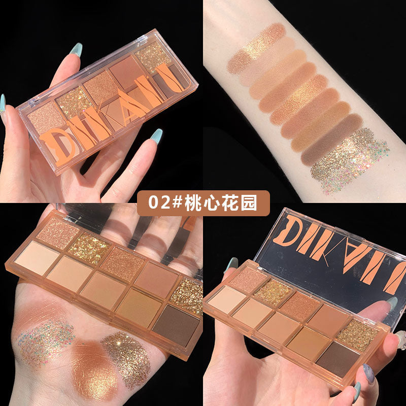 Paleta de sombras de ojos de 10 colores