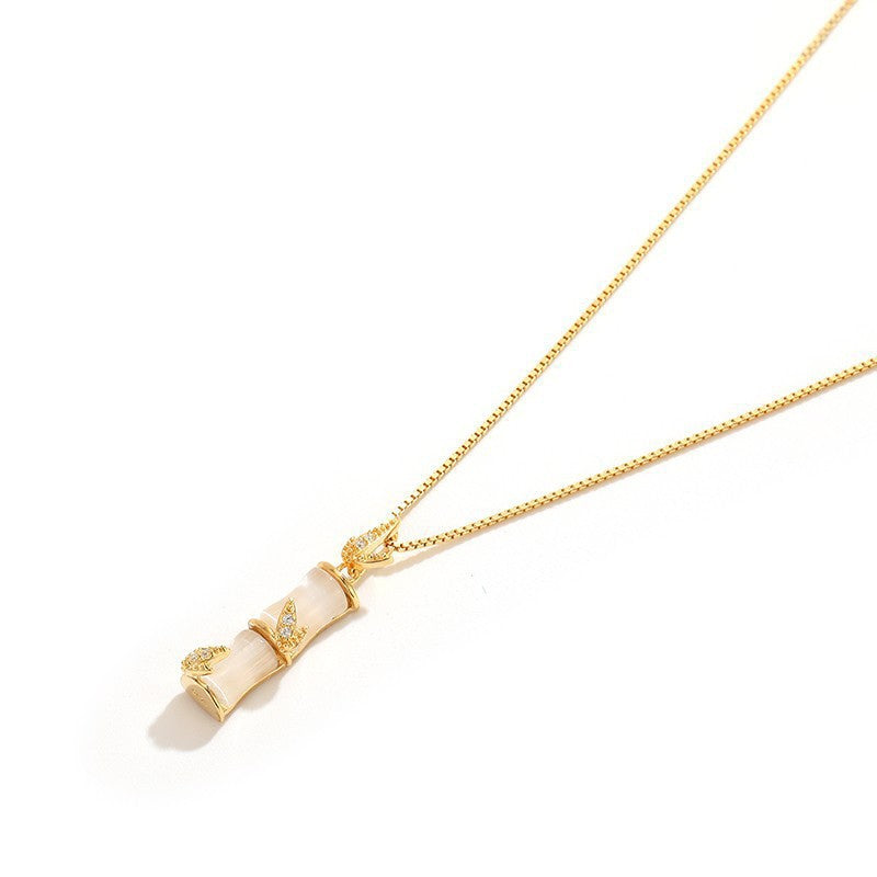 18K rose gold titanium steel necklace