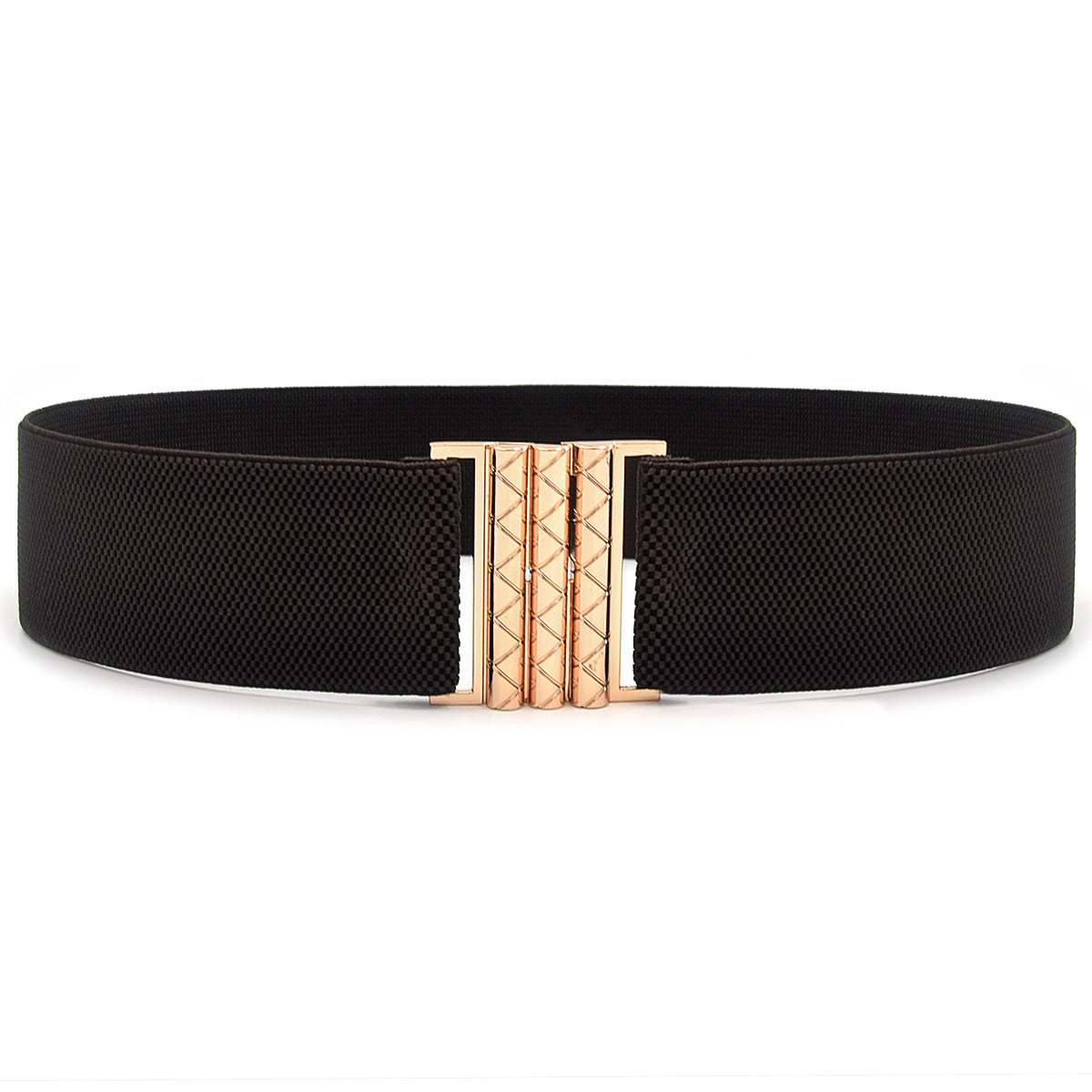 Single circle black slim belt
