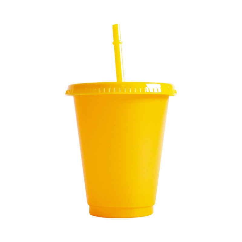 Temperature-sensitive plastic PP cold water color-changing straw cup
