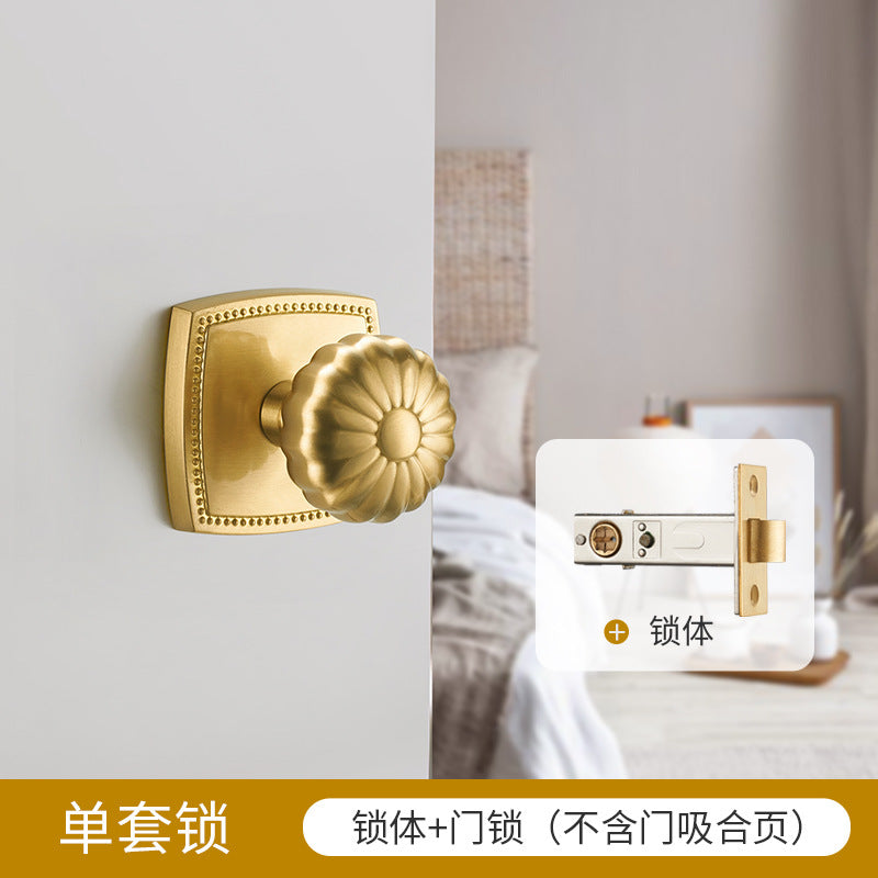 Pumpkin Door Lock Brass Gold