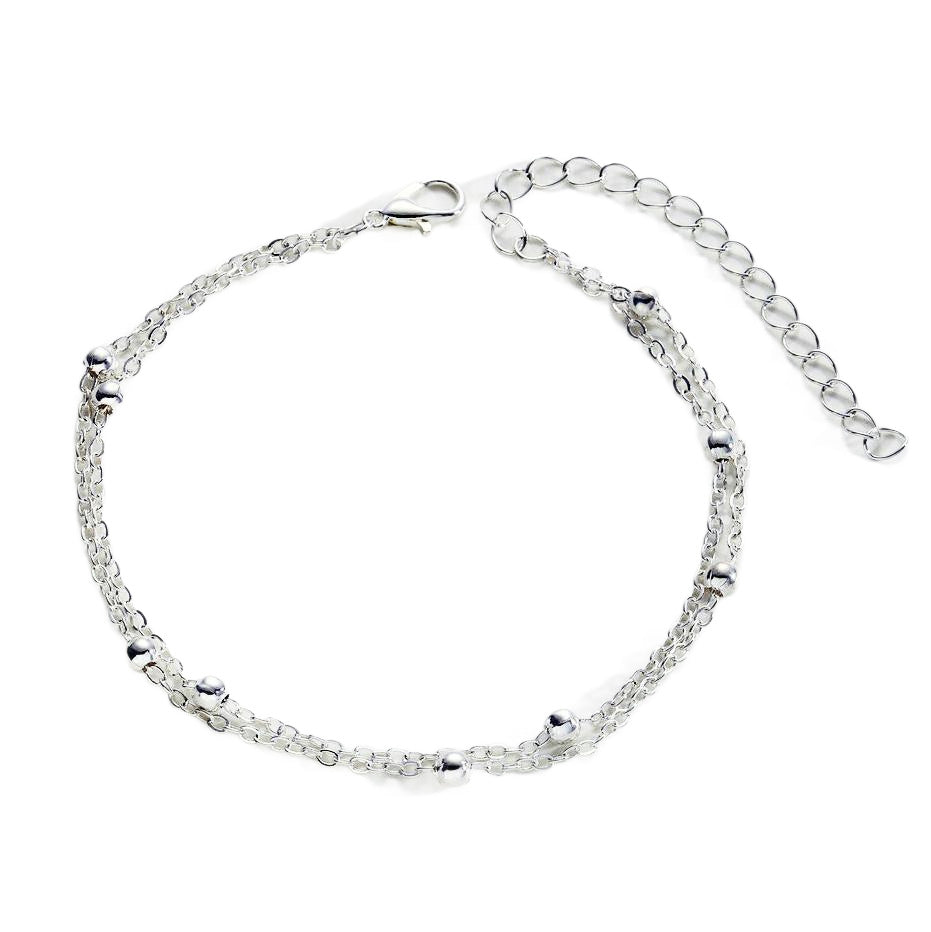 Tobillera de cuentas de doble capa