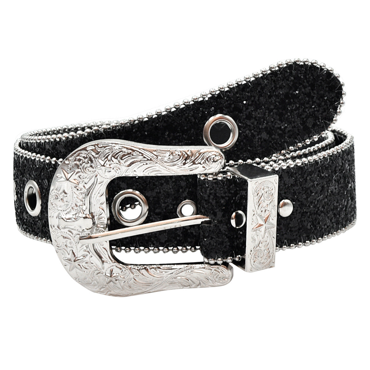 Rhinestone belt female ins wind thin belt