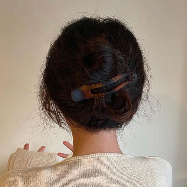 Frosted transparent acrylic hairpin