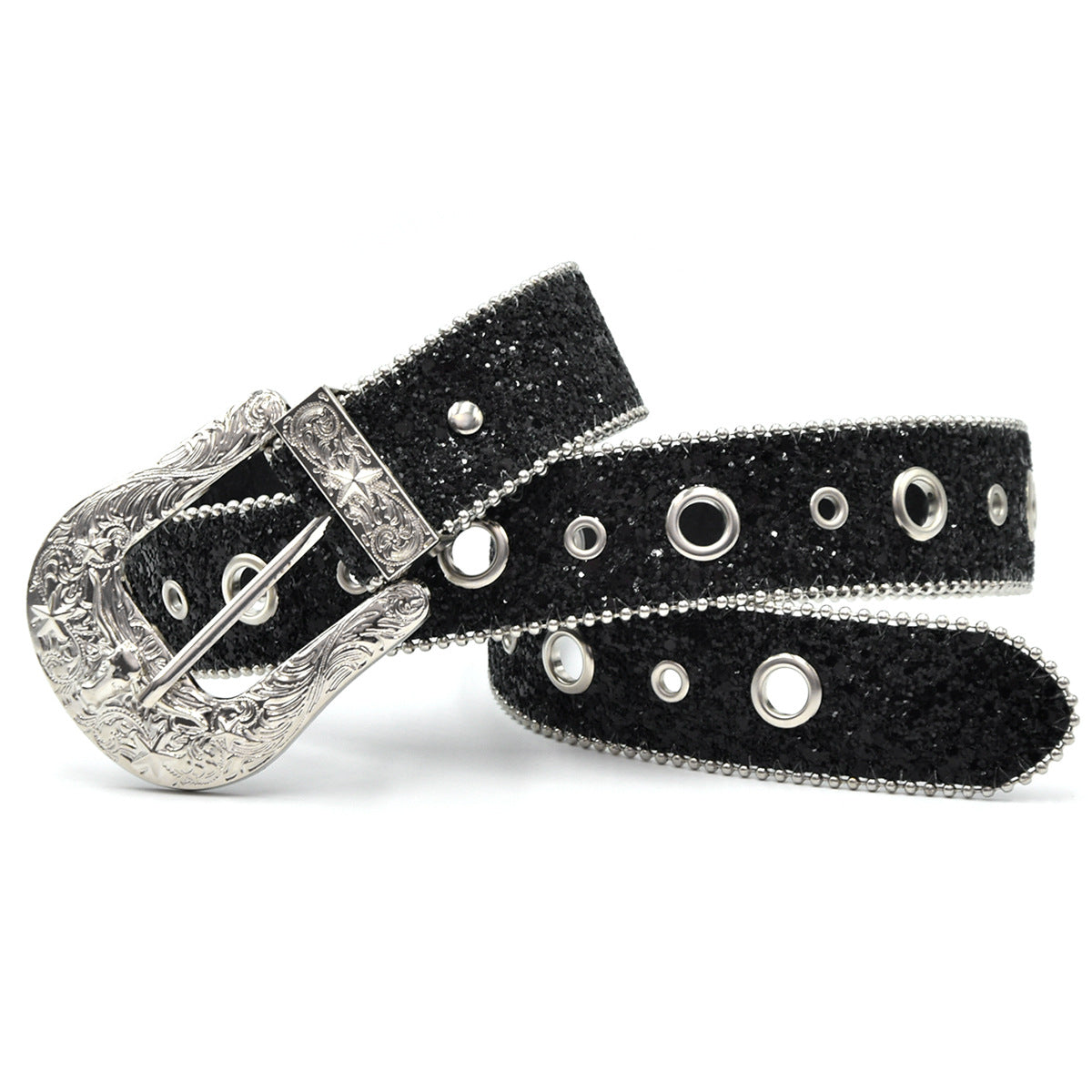 Rhinestone belt female ins design sense
