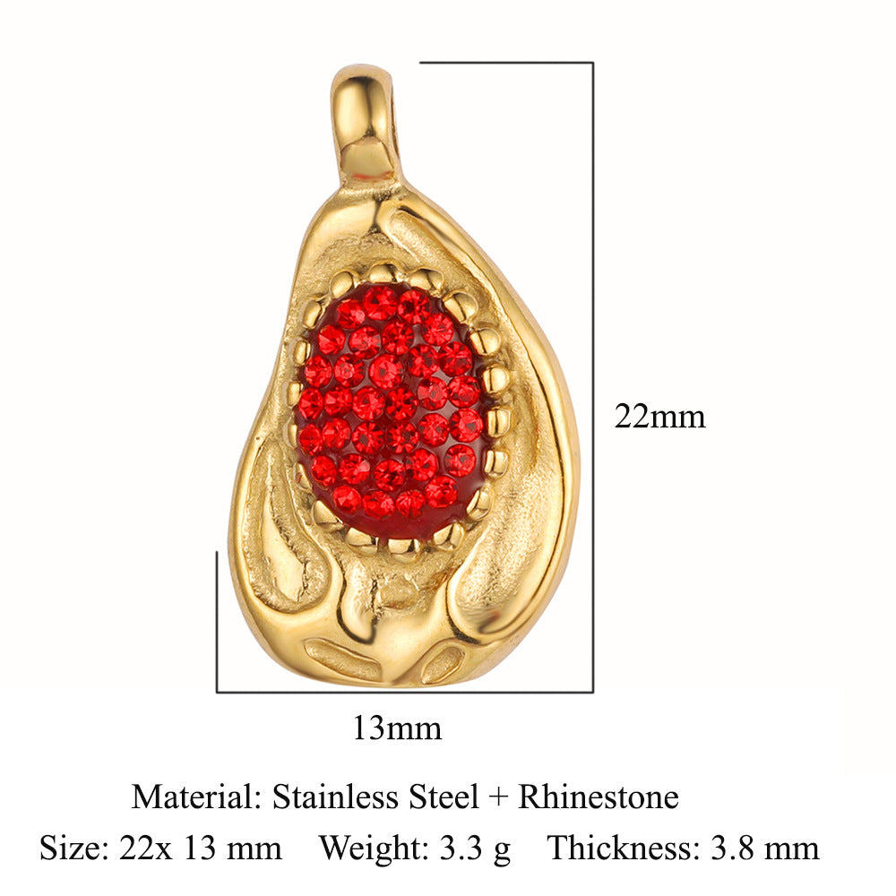 Face Totem Titanium Steel Pendant Stainless Steel Double Hole Accessories