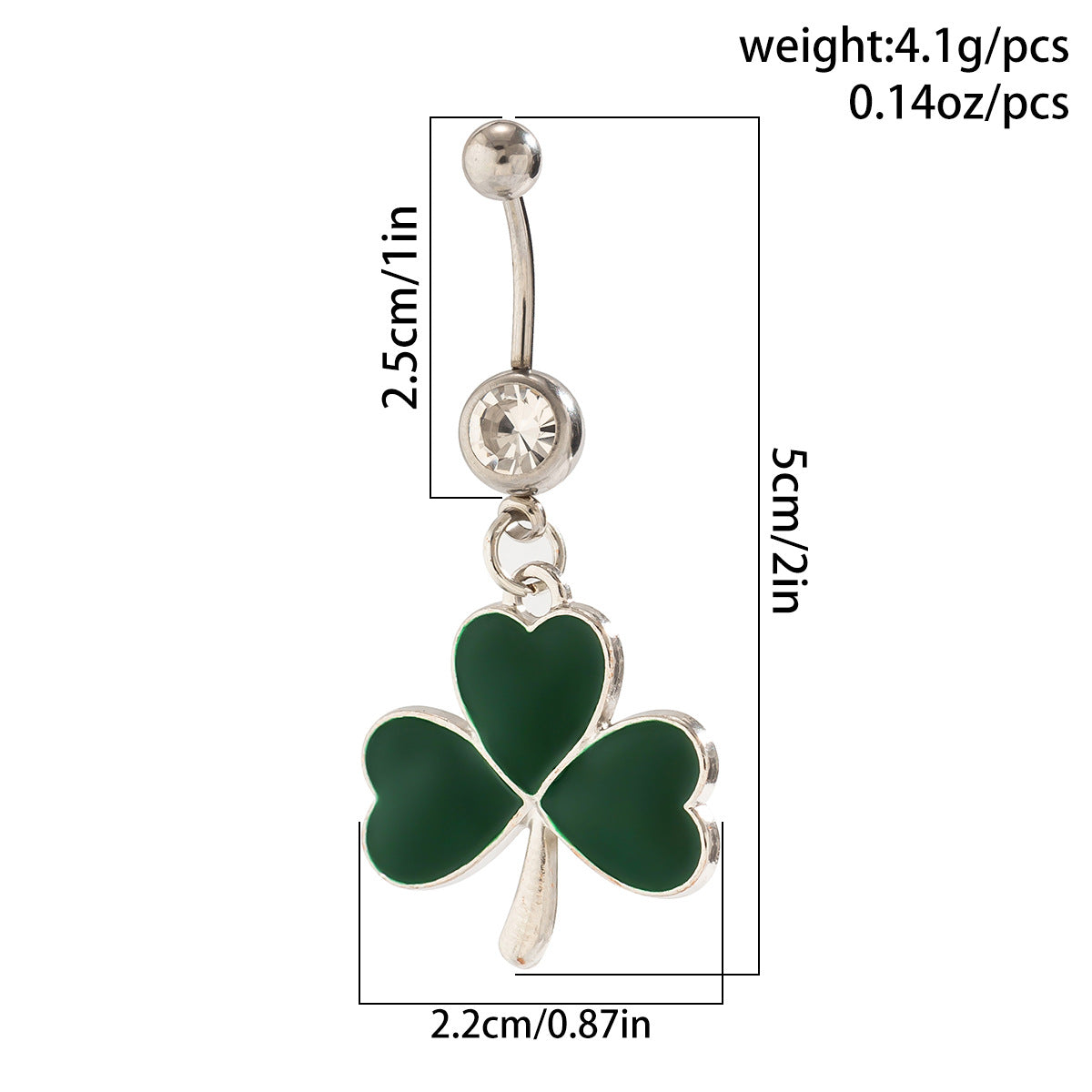 Alloy Navel Nail Letter Hat BODYJEWELRY