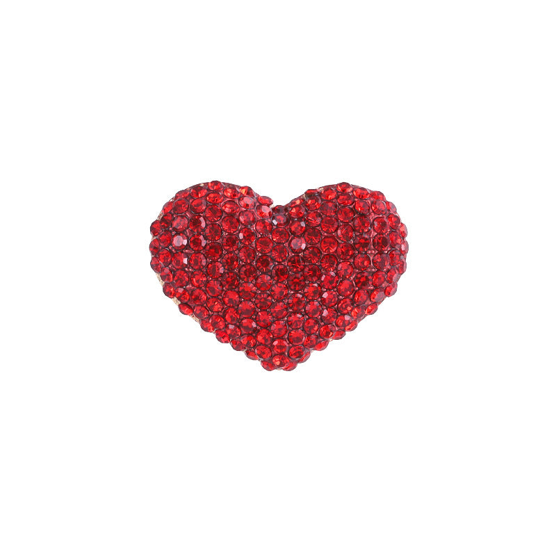 Red Love Rhinestone Brooch
