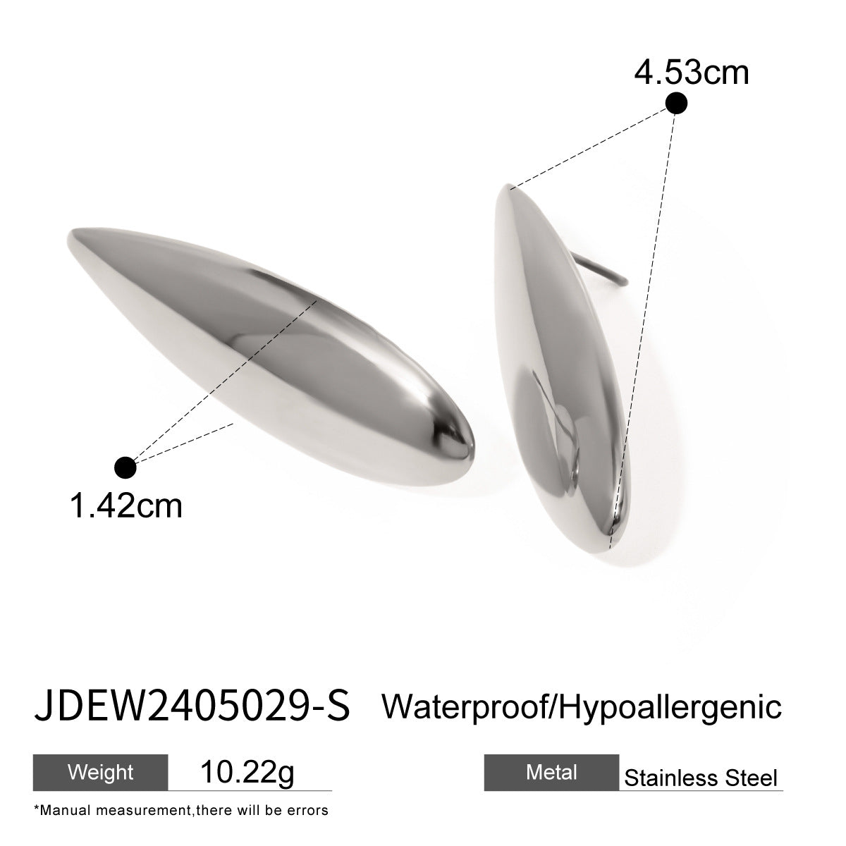 Glossy teardrop earrings