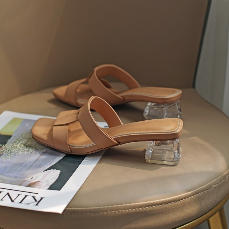 Retro half-drag sandals
