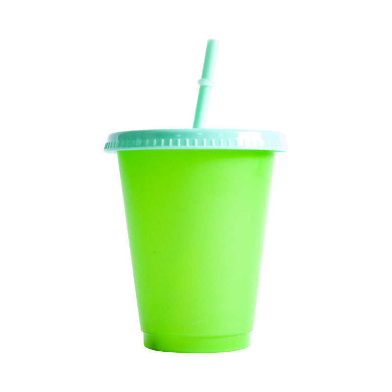Temperature-sensitive plastic PP cold water color-changing straw cup