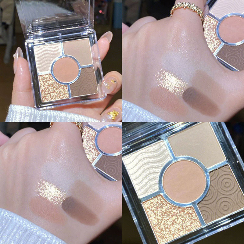 Paleta de sombras de ojos de bolsillo de cinco colores mate