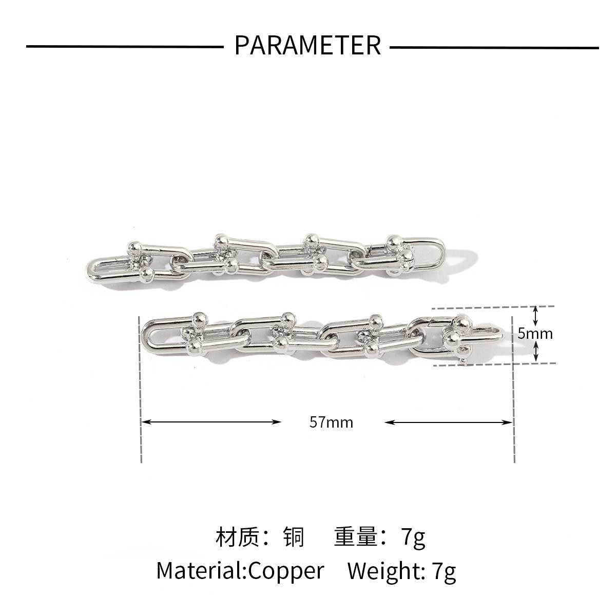 18K real gold copper zircon detachable connecting buckle