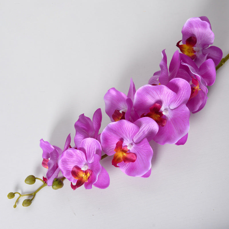Orquídea Phalaenopsis de 9 cabeças com flor artificial única