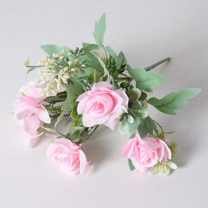 Simulation flower bunch corner rose silk cloth small bouquet