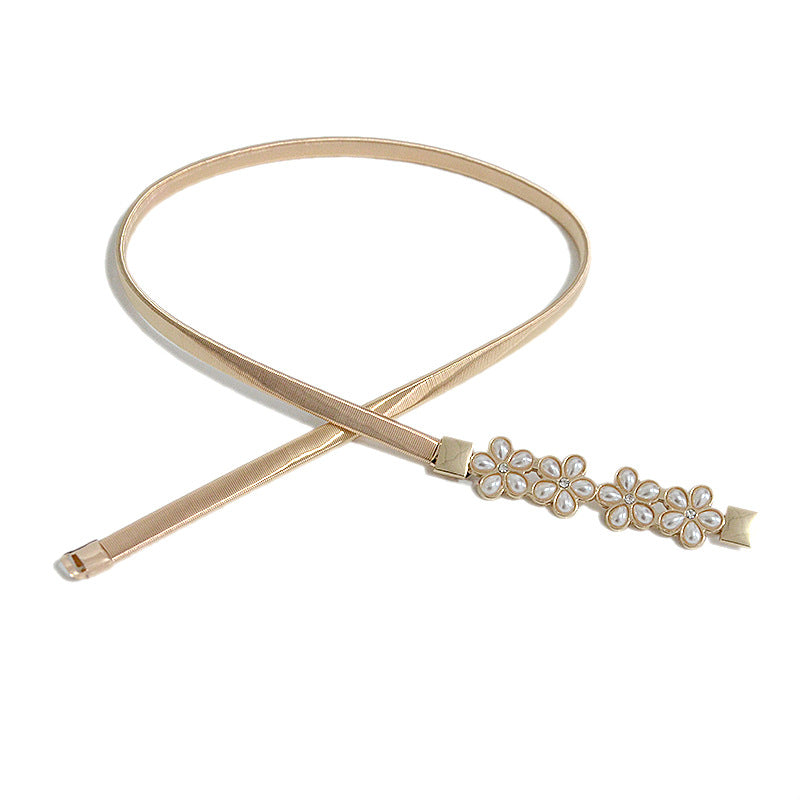 Plum blossom rhinestone chain waist chain