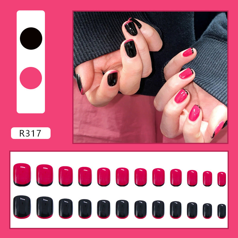Wearable Removable Fake Nail Stickers Short Long