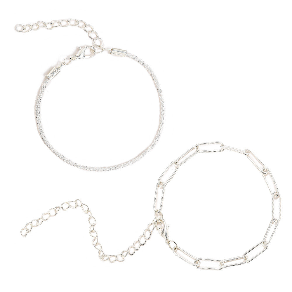 Sparkling Two-Piece Bracelet Set