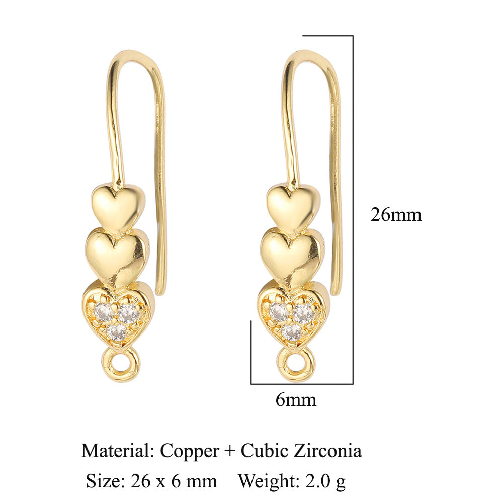 Water drop bee butterfly women's copper ear buckle