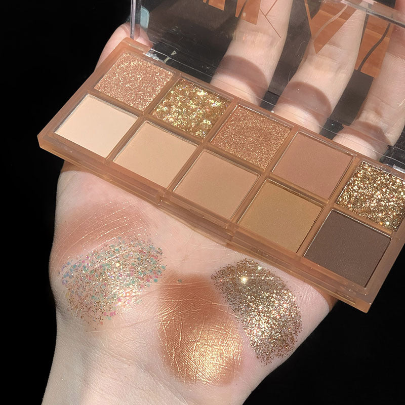 Paleta de sombras de ojos de 10 colores