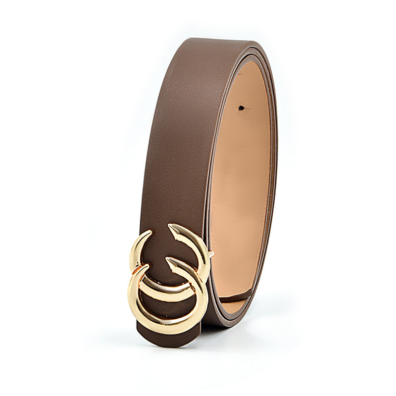 Faux leather decorative belt