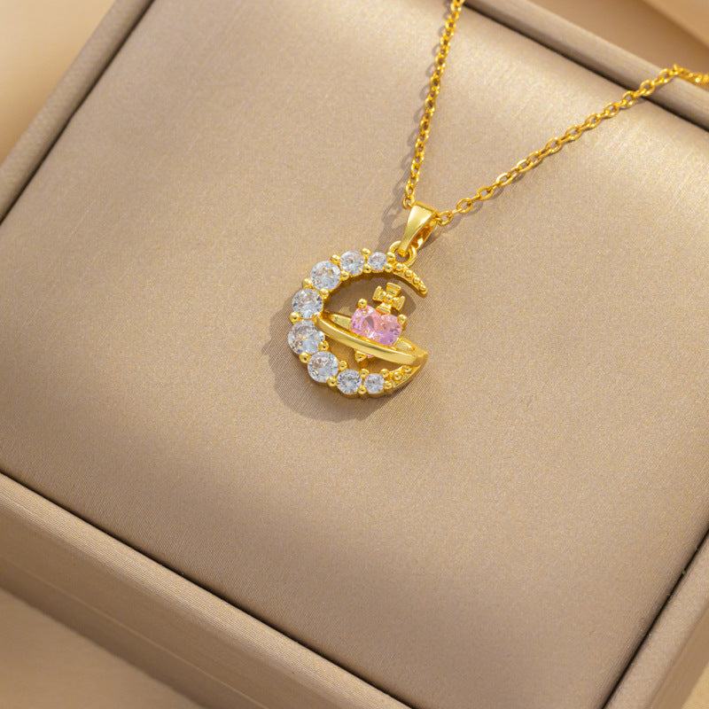 Regalo creativo del collar, collar de la luz de la luna del arco iris