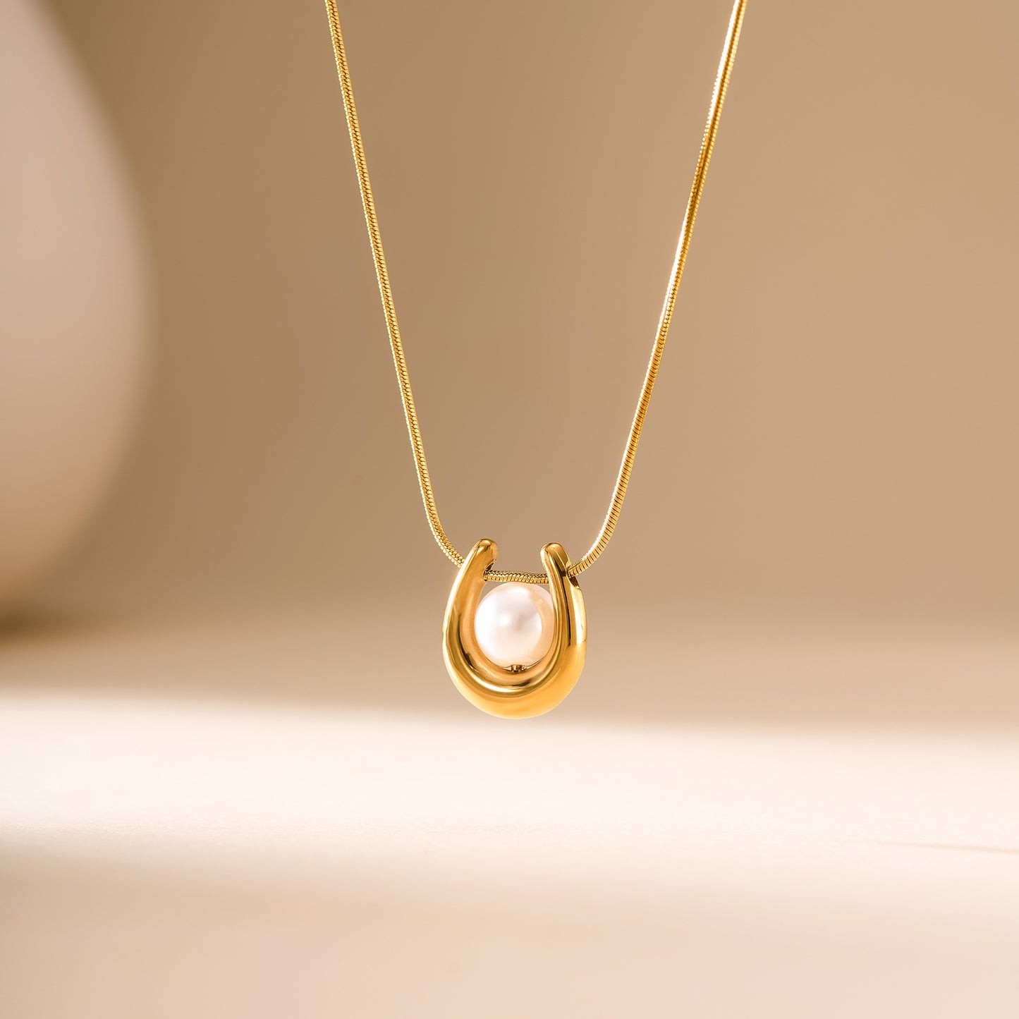 18K Gold Plated Pearl Necklace