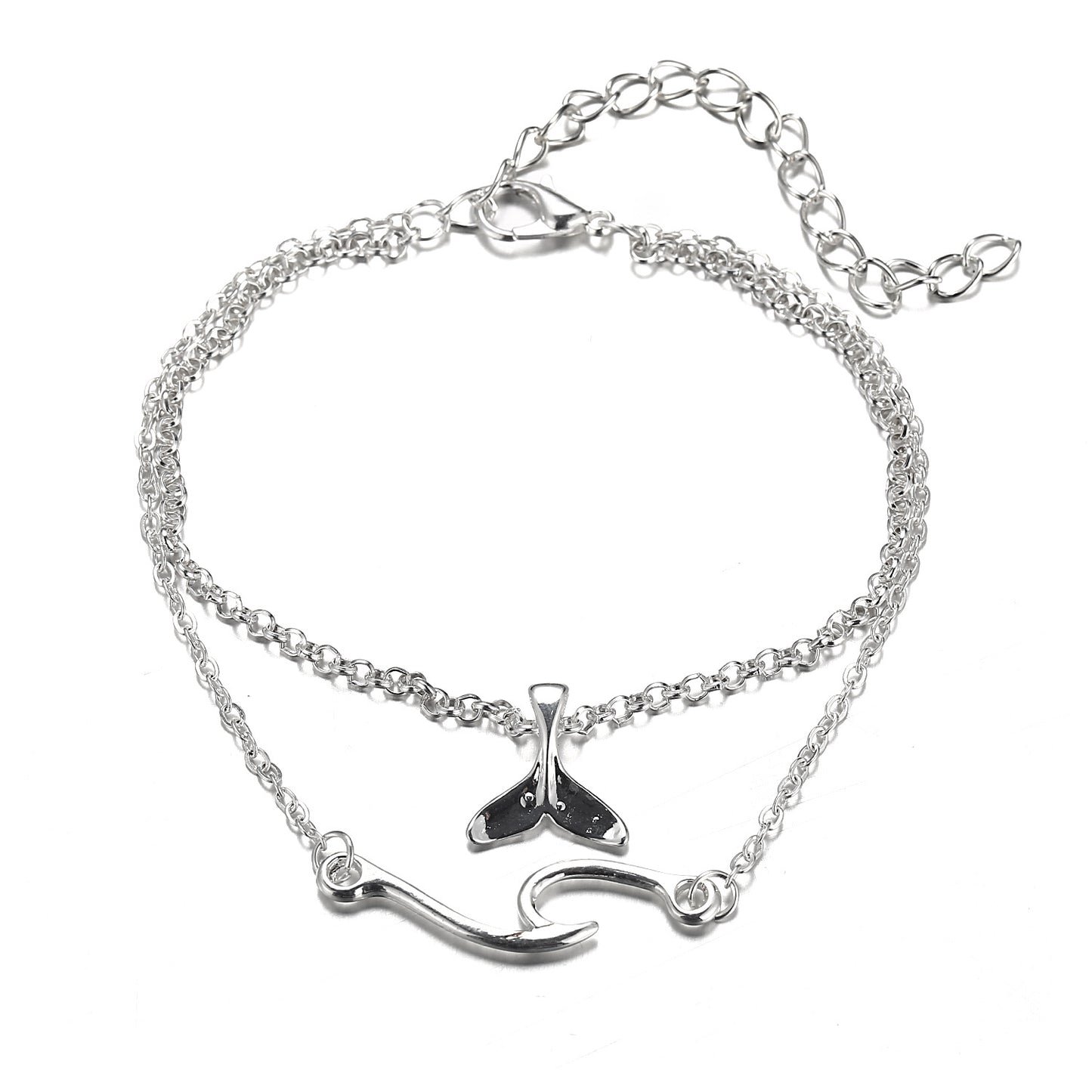 Vintage Fishtail Pendant Anklet