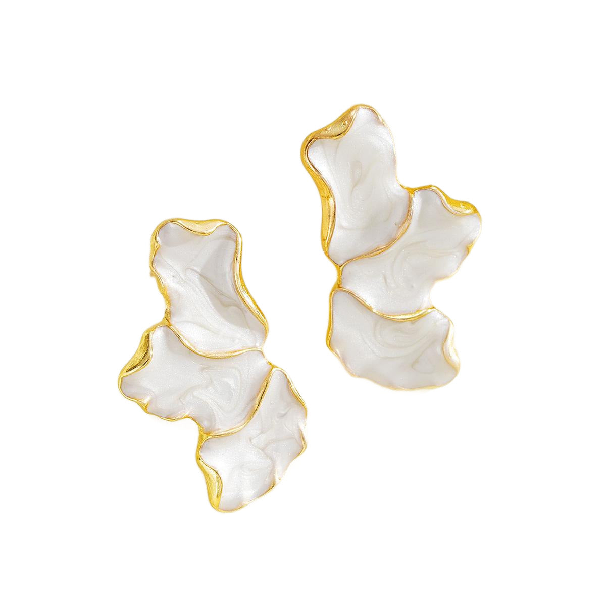 Maple Leaf Petal Drop Earrings