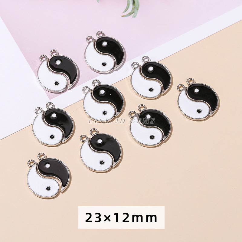 Tibetan silver alloy jewelry accessories Tai Chi pendant
