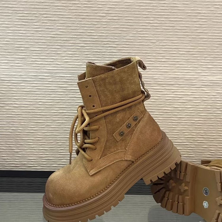 Short boots cow suede matte