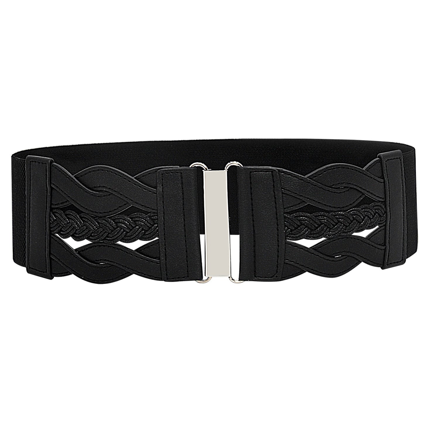 Retro style elastic waist seal coffee color