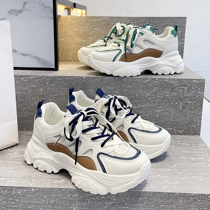 Thick-soled all-match breathable casual sports shoes