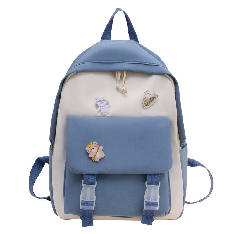 Student backpack plaid