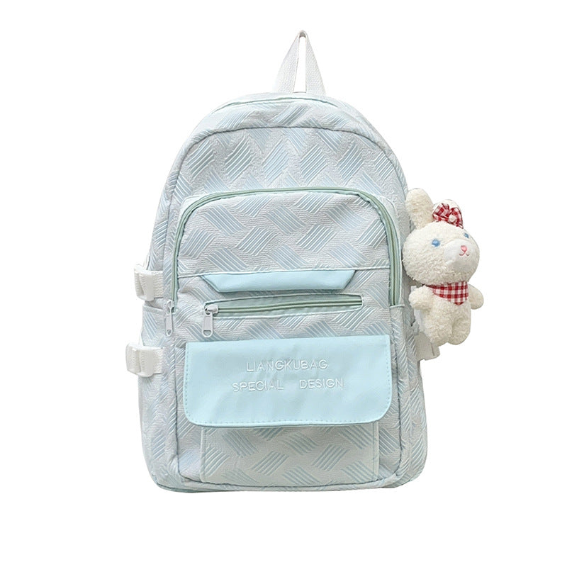 Nylon alphabet casual backpack