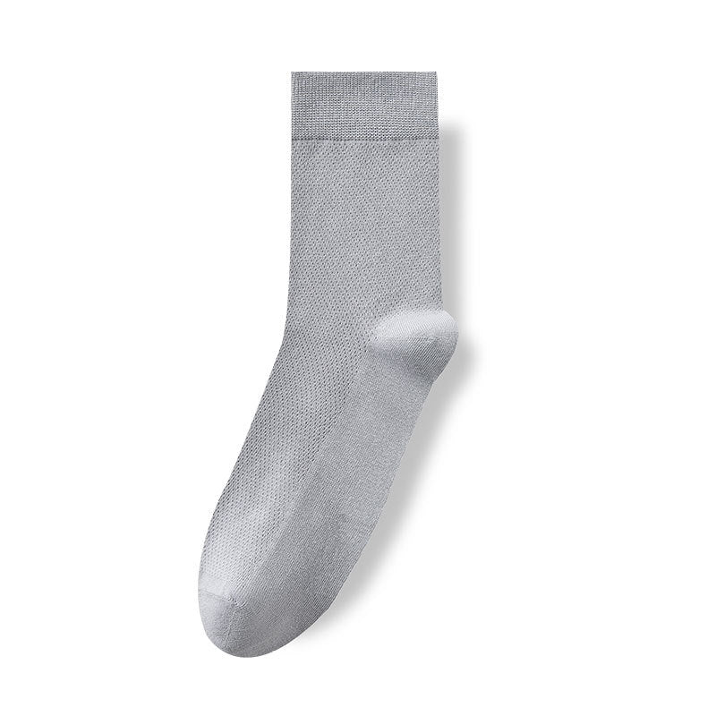 Spring-Summer Thin Mesh Breathable Anti-Odor Men's Mid-Calf Socks