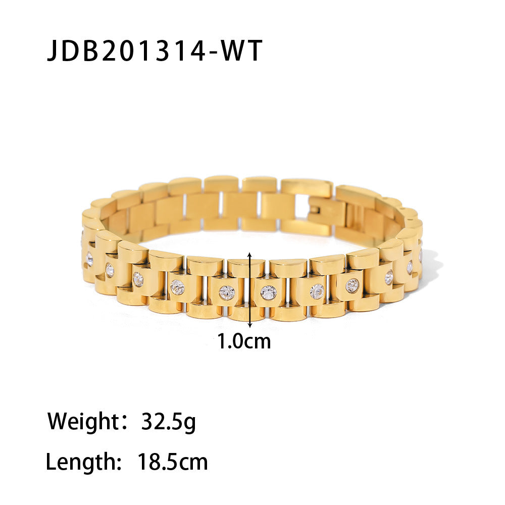 18K gold watch with bracelet