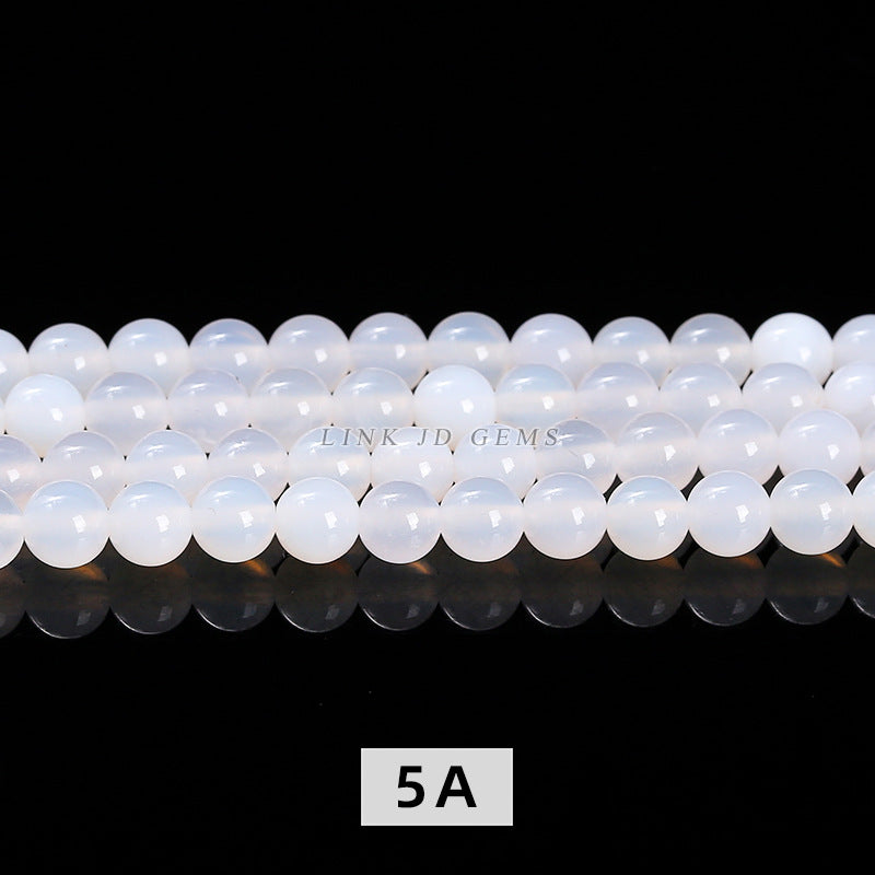 Venta al por mayor de cuentas sueltas de ágata blanca, trabajo en progreso