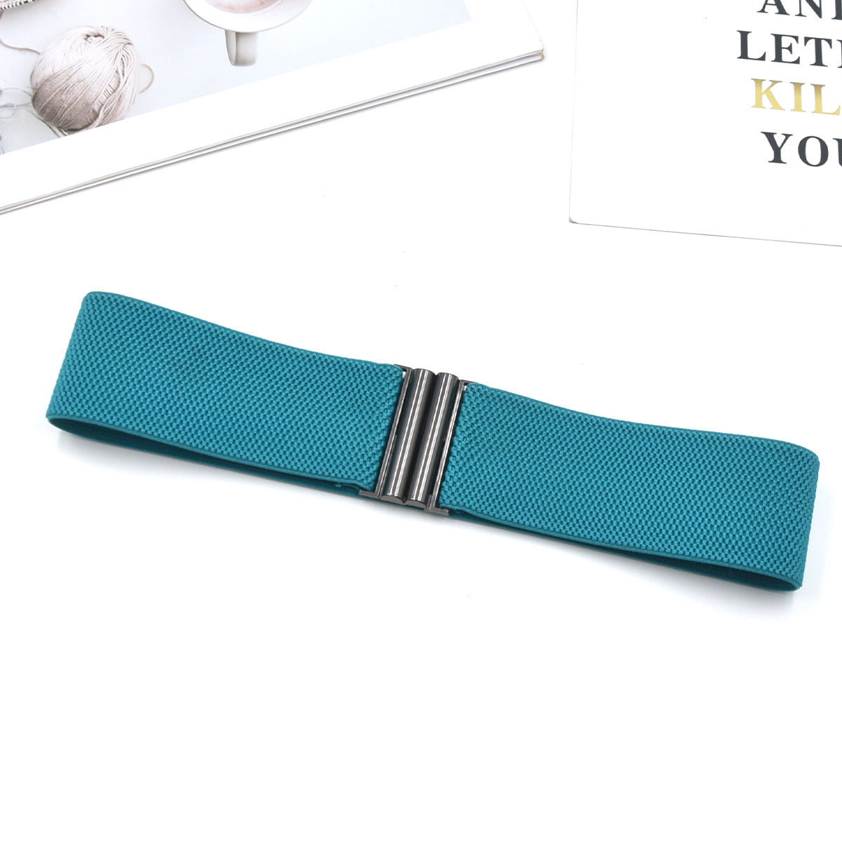 Red elastic waist seal wide belt