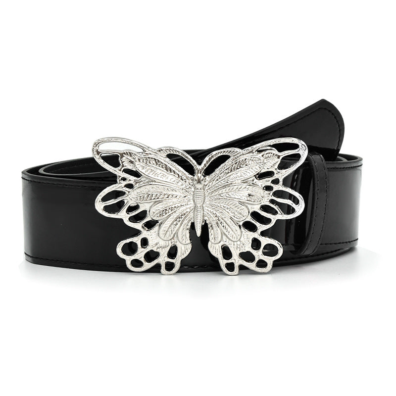 Rhinestone Butterfly Snap Belt