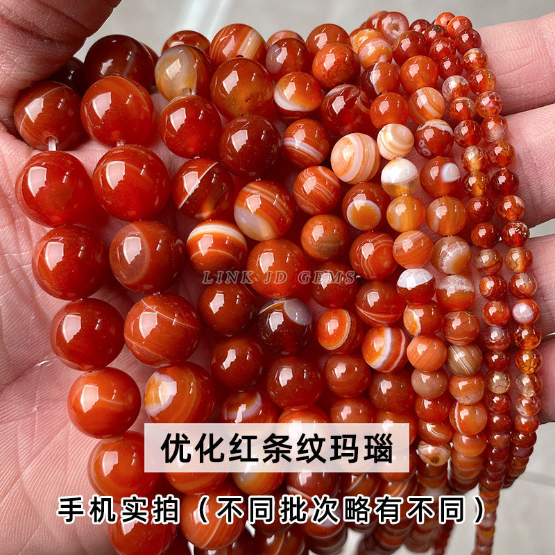 Striped agate loose beads
