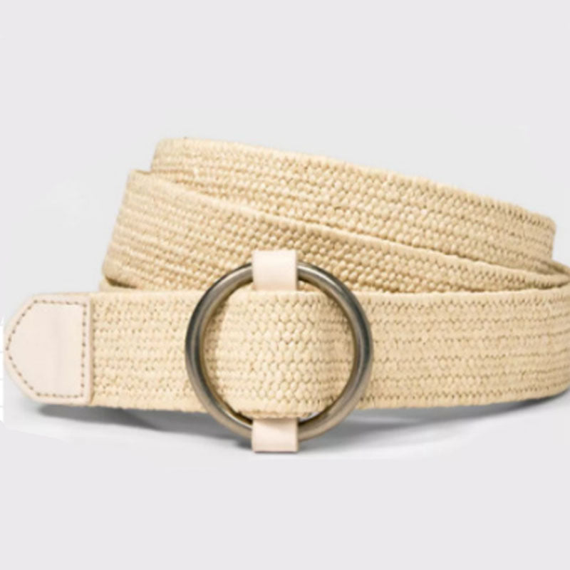 Braided women's belt elastic