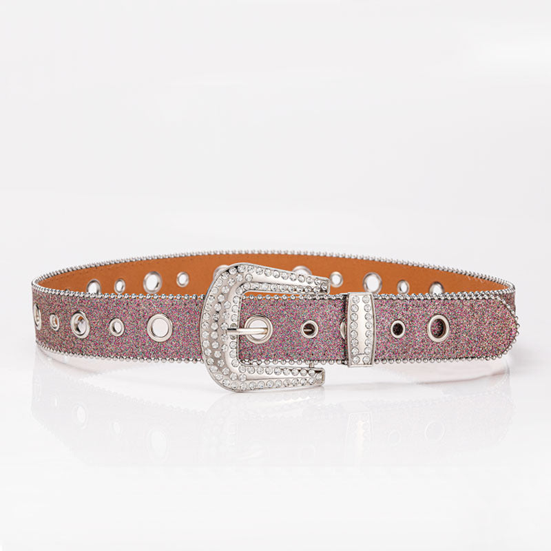 Belt Rhinestone inlaid belt wholesale
