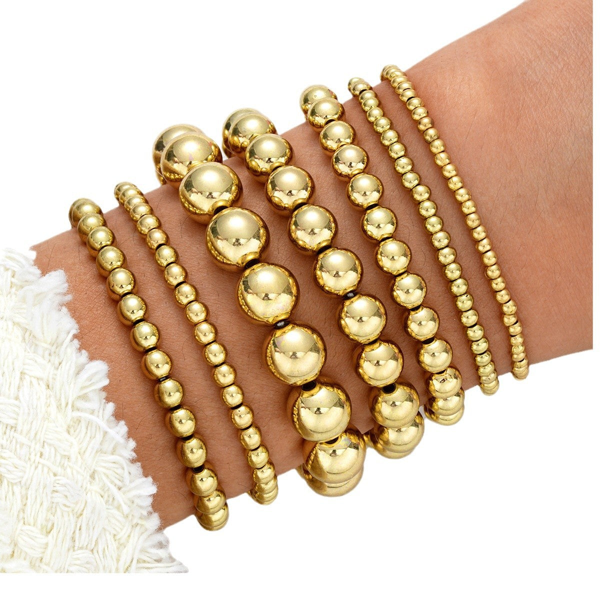 CCB Beaded 7-Piece Stackable Bracelet Set