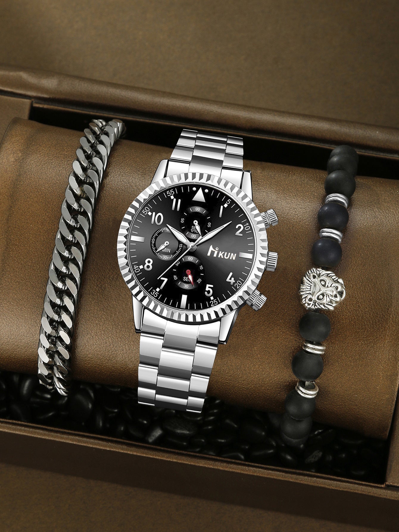 Men's Fashion Watch Bracelet Set