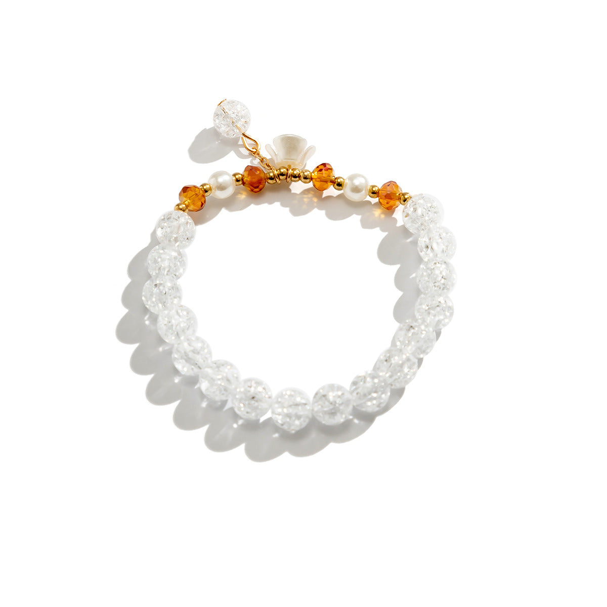 Pulsera vintage de imitación de perla y circonita