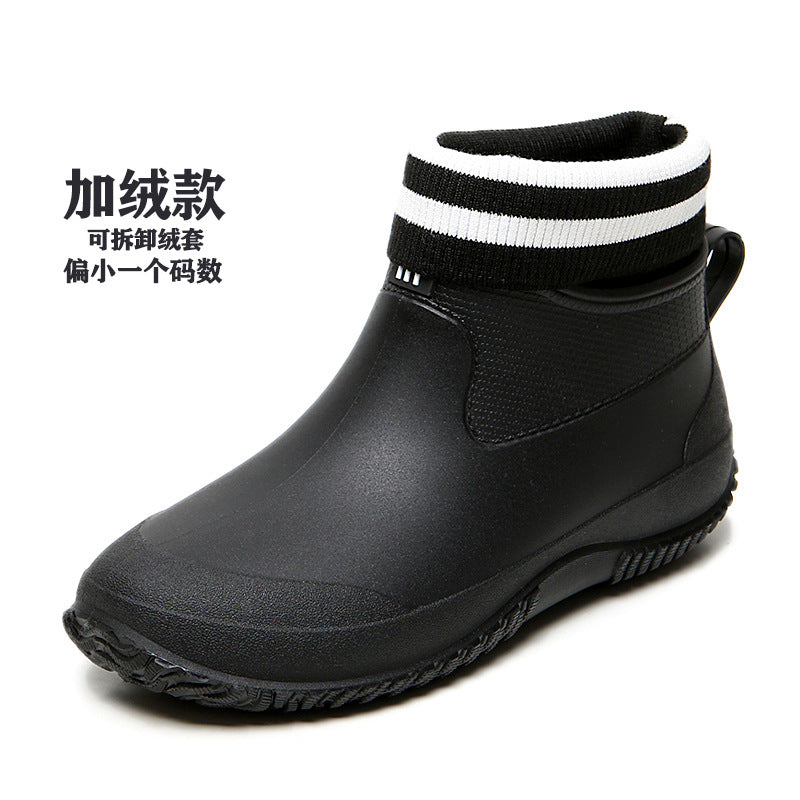 Versatile couple rain boots non-slip
