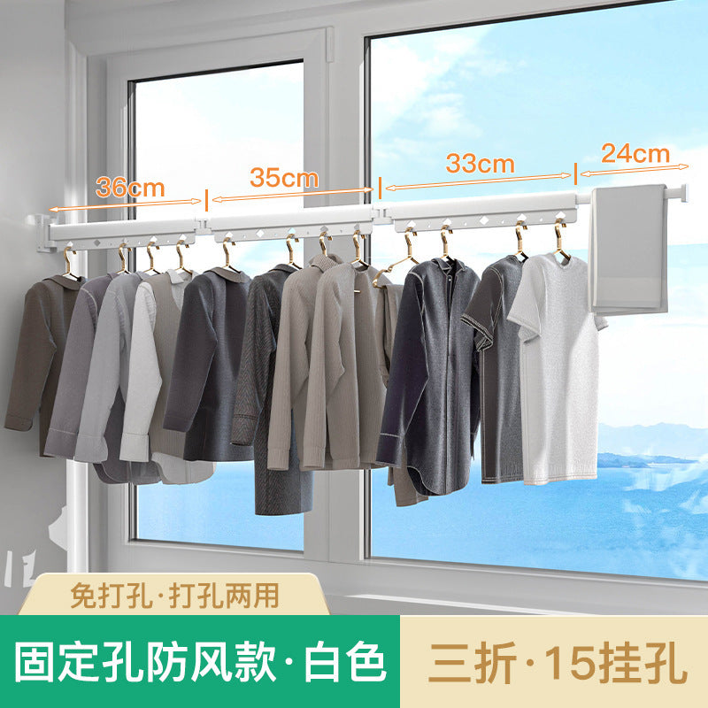 Folding Telescopic Clothes Rack