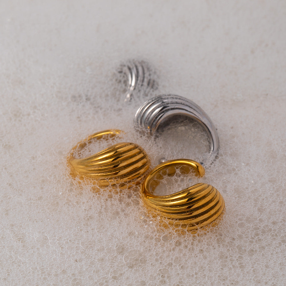 Striped teardrop earrings jewelry