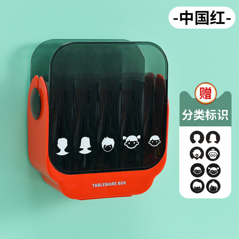 7-Slot Utensil Holder, No-Punch Drainage Box